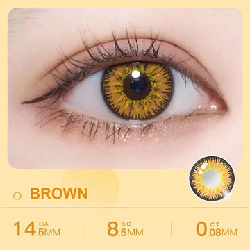 Qfdian 2Pieces Color Contact Lenses Bueatiful Pupil Cosmetic Circle Lens Yearly Cosplay Colour Contacts